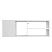 Floating entertainment center with 4 shelves  in white, red, yellow stamp by Manhattan Comfort additional picture 6