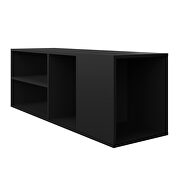 Floating entertainment center with 4 shelves in black by Manhattan Comfort additional picture 6