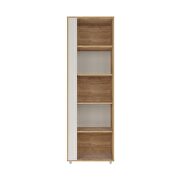 Mid-century- modern bookcase with 5 shelves in nature and off white by Manhattan Comfort additional picture 6