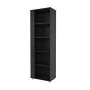 Mid-century- modern bookcase with 5 shelves in black additional photo 5 of 8