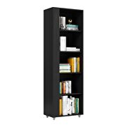 Mid-century- modern bookcase with 5 shelves in black by Manhattan Comfort additional picture 6