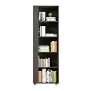Mid-century- modern bookcase with 5 shelves in black by Manhattan Comfort additional picture 7