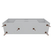 62.99 tv stand with metal legs and 2 drawers in white by Manhattan Comfort additional picture 2