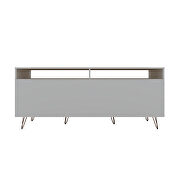 62.99 tv stand with metal legs and 2 drawers in white by Manhattan Comfort additional picture 4