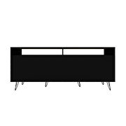 62.99 tv stand with metal legs and 2 drawers in black by Manhattan Comfort additional picture 4