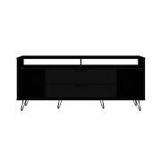 62.99 tv stand with metal legs and 2 drawers in black by Manhattan Comfort additional picture 9