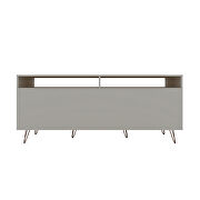 62.99 TV stand with metal legs and 2 drawers in off white by Manhattan Comfort additional picture 4