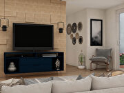 62.99 TV stand with metal legs and 2 drawers in tatiana midnight blue by Manhattan Comfort additional picture 12