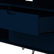 62.99 TV stand with metal legs and 2 drawers in tatiana midnight blue by Manhattan Comfort additional picture 7