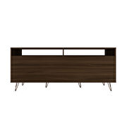 62.99 tv stand with metal legs and 2 drawers in brown by Manhattan Comfort additional picture 3
