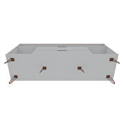 62.99 TV stand with metal legs and 2 drawers in off white and nature by Manhattan Comfort additional picture 6