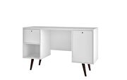 1-drawer mid-century office desk in white by Manhattan Comfort additional picture 2