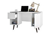 1-drawer mid-century office desk in white by Manhattan Comfort additional picture 4