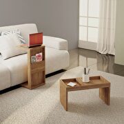 Modern end table with magazine shelf in nature by Manhattan Comfort additional picture 3