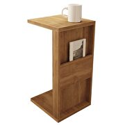 Modern end table with magazine shelf in nature by Manhattan Comfort additional picture 8