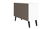 Mid-century- modern double side table 2.0 with 3 shelves in white by Manhattan Comfort additional picture 7