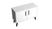 Mid-century- modern double side table 2.0 with 3 shelves in white by Manhattan Comfort additional picture 9