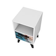 Mid-century- modern nightstand 1.0 with 1 shelf in multi color red and blue by Manhattan Comfort additional picture 9