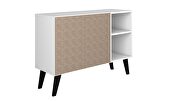 Mid-century- modern 35.43 sideboard with 4 shelves in white by Manhattan Comfort additional picture 6