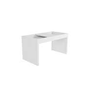 Modern coffee table with magazine shelf in white by Manhattan Comfort additional picture 6