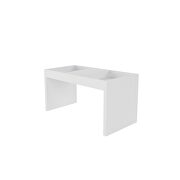 Modern coffee table with magazine shelf in white by Manhattan Comfort additional picture 7