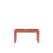 Modern coffee table with magazine shelf in ceramic pink by Manhattan Comfort additional picture 2