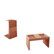 Modern coffee table with magazine shelf in ceramic pink by Manhattan Comfort additional picture 4