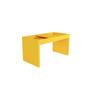 Modern coffee table with magazine shelf in yellow by Manhattan Comfort additional picture 6