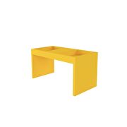 Modern coffee table with magazine shelf in yellow by Manhattan Comfort additional picture 7