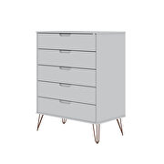 5-drawer tall dresser with metal legs in white by Manhattan Comfort additional picture 11