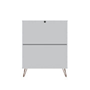5-drawer tall dresser with metal legs in white by Manhattan Comfort additional picture 7