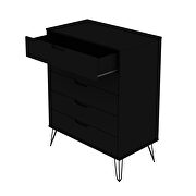5-drawer tall dresser with metal legs in black by Manhattan Comfort additional picture 4