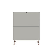 5-drawer tall dresser with metal legs in off white and nature by Manhattan Comfort additional picture 6
