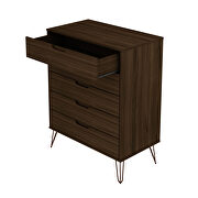 5-drawer tall dresser with metal legs in brown by Manhattan Comfort additional picture 4