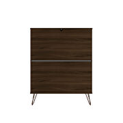 5-drawer tall dresser with metal legs in brown by Manhattan Comfort additional picture 7