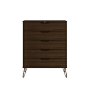 5-drawer tall dresser with metal legs in brown by Manhattan Comfort additional picture 10