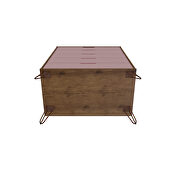 5-drawer tall dresser with metal legs in nature and rose pink by Manhattan Comfort additional picture 6