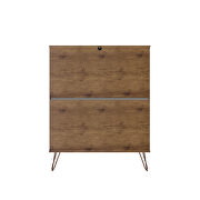 5-drawer tall dresser with metal legs in nature and textured gray by Manhattan Comfort additional picture 8