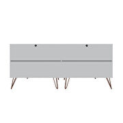 6-drawer double low dresser with metal legs in white by Manhattan Comfort additional picture 8