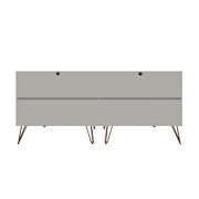 6-drawer double low dresser with metal legs in off white and nature by Manhattan Comfort additional picture 6