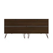 6-drawer double low dresser with metal legs in brown by Manhattan Comfort additional picture 8