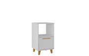 Mid-century - modern nightstand with 1 shelf in white by Manhattan Comfort additional picture 2