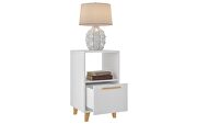Mid-century - modern nightstand with 1 shelf in white by Manhattan Comfort additional picture 4