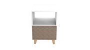 Mid-century - modern nightstand with 1 shelf in white by Manhattan Comfort additional picture 6