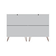 10-drawer double tall dresser with metal legs in white by Manhattan Comfort additional picture 7