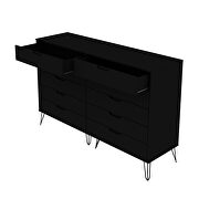 10-drawer double tall dresser with metal legs in black by Manhattan Comfort additional picture 5