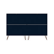 10-drawer double tall dresser with metal legs in tatiana midnight blue by Manhattan Comfort additional picture 7