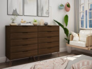 10-drawer double tall dresser with metal legs in brown by Manhattan Comfort additional picture 4