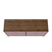 10-drawer double tall dresser with metal legs in nature and rose pink by Manhattan Comfort additional picture 3