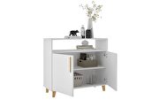 Mid-century - modern sideboard with 3 shelves in white by Manhattan Comfort additional picture 4